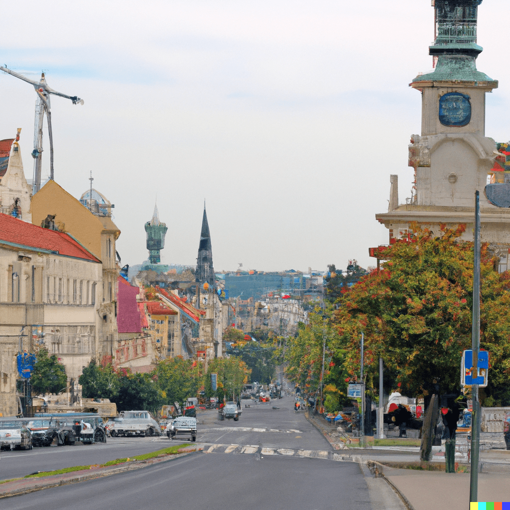 Praha 2 Vinohrady s náměstím Jiřího z Poděbrad